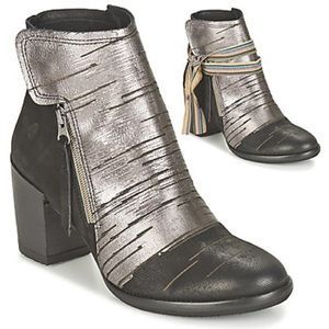 felmini falling in love boots black metallic booties